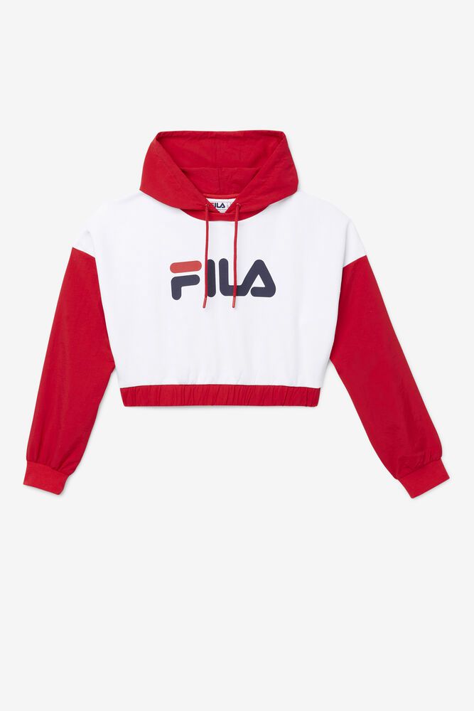 Fila Saachi White Hoodie Womens - NZ 57604-BUKL